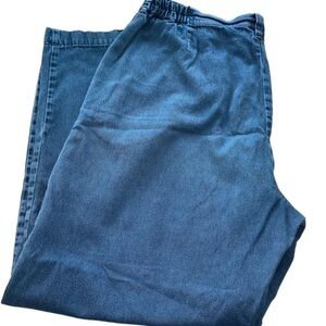 Ms. Lee jeans vintage 80s button/zip closure 2 pockets light wash Sz 14 petite